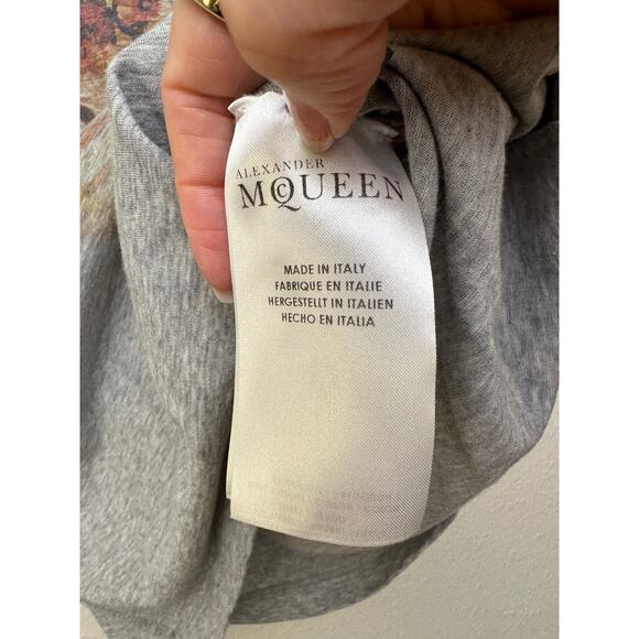 Alexander McQueen Lion Butterfly Graphic T-Shirt Gray IT 44 (US 8) - Picture 8 of 12